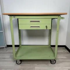 サカエ スチールキャビネット 4段 鍵・仕切り板付 工具箱 デスクワゴン 緑 サカエ スチールキャビネット 4段 鍵・仕切り板付 工具箱 デスクワゴン