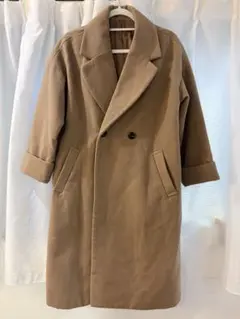【新品未使用・美品】ダブルブレスト チェスターコート キャメル