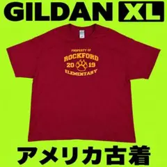 アメリカ古着 XL カレッジTシャツ バーガンディ ビッグサイズ