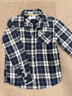 CHEROKEE チェック柄長袖シャツ 140㎝ ネイビー