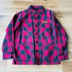 【USED】SUBCIETY　ブロックチェック　カバーオール　L　サブサエティ