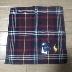新品未使用　POLO　チェック柄　タオルハンカチ