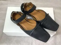 PIPPICHIC ピッピシック フラットシューズ 36ハーフ 黒 箱付き