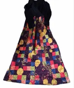 usa Vintage colorful quing maxi dress