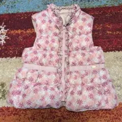美品　TOCCA 花柄ダウンベスト 100cm~ 110cm