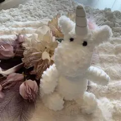 ❤️ユニコーンぬいぐるみ美品❤️ベビーおもちゃベビーフォトニューボーン撮影赤ちゃん
