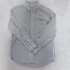 美品　ユニクロ　ボーダーシャツ　M サイズ　グリーン　春