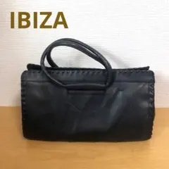 IBIZA イビサ レザー ハンドバッグ ブラック