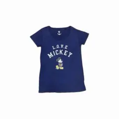 ミッキーマウス プリント 半袖Tシャツ ネイビー　Disneyのサムネイル