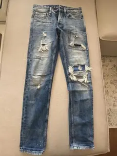 DENHAM ダメージ加工 デニム　スリムフィット　27インチ　RAZOR