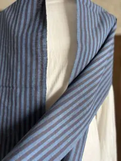 現品限り❗️着物反物　縞木綿　薄手　36.5×196