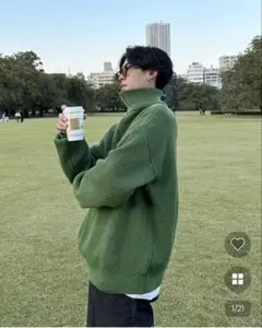 NUGU ハーフジップセーター