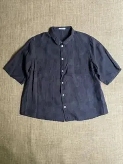 COS 半袖シャツ ダークグレー ドット柄のサムネイル