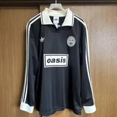 adidas oasis ブラック長袖 ゲームシャツ ポロシャツ Lサイズ