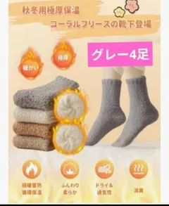 TOWOOZ もこもこ靴下 秋冬用 ルームソックス 防寒・極暖速乾 防臭男女兼用