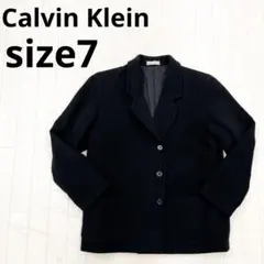ゆ138★ Calvin Klein テーラードジャケット ブラック レディースのサムネイル