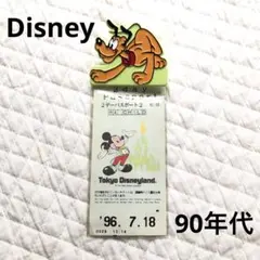 ディズニー　チケットホルダー　チケット付き　レトロ　90年代　プルート