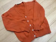 ラルフローレン　オレンジ　カーディガン　セーター　コットン　ビンテージ