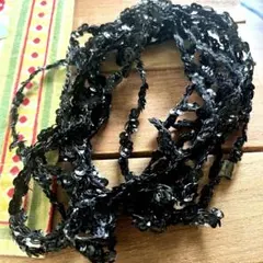 ブラック スパンコール ブレードテープ 手芸素材 ハンドメイド　5m 洋裁
