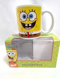 hahaさま専用 スポンジボブ　マグカップ　陶器製　未使用　レトロ