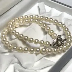 あこや真珠　照り強　パール　ネックレス　長さ43㎝　大きさ7.0㎜～7.3㎜