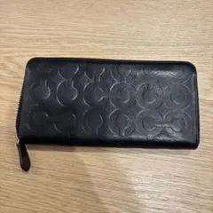 COACH ラウンドジップ 長財布 ブラック