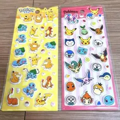 【正規品ライセンス有】ポケモン ぷっくりシール 2枚セット ぷくぷくシール