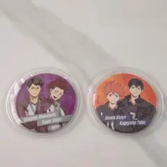 ハイキュー!! 缶バッチ風ミラー 牛島若利 天童覚　日向　影山