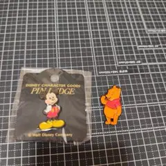 ディズニー　ミッキー　くまのプーさん　ピンバッチ