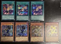 遊戯王　ブラックマジシャン　新規　デッキパーツ　シークレット　7枚セット