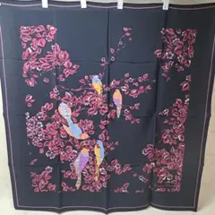 ピ*ネ様 20251216　クリスチャンディオール　スカーフ　花　鳥　ネイビー