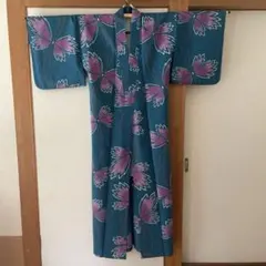 レディース浴衣 単品 青色 ピンク 紫 花柄