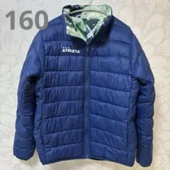 美品✨ATHLETA ネイビー　中綿ジャケット　リバーシブル　160 サッカー
