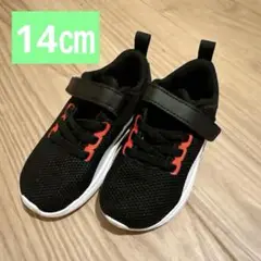 【新品未使用】Puma ブラック/レッド スニーカー ベルクロ　14㎝