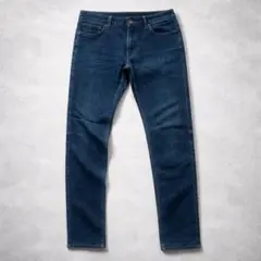 ユニクロ UJ スキニーフィットテーパードジーンズ 牛革パッチ濃紺31インチ