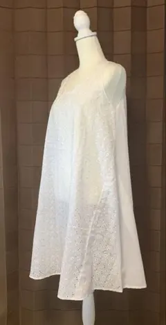 着物　長襦袢　リメイク　レース　Aライン ワンピース