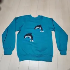 80s　タルテックス　Tultex　ヴィンテージトレーナー サイズM　ターコイズ