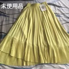 値下げ！新品‼️Face campana イエロープリーツスカート
