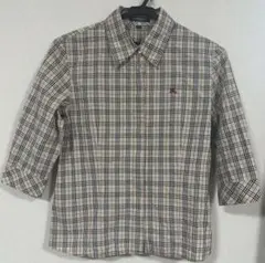BURBERRY LONDON ノバチェック 七分袖 シャツ 160A
