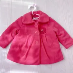 ピンク フリースコート 80センチ　アウター　ベビー