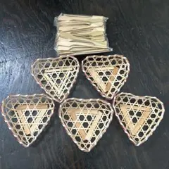 ミノ様専用　手編みの竹製籠5個&竹串　100本セット　日本産