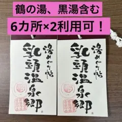 乳頭温泉 湯めぐり帖 湯めぐりバス 鶴の湯 黒湯 2冊 6施設 ×2 利用可のサムネイル