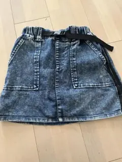 ピンクラテ　デニムスカート S (140cm)