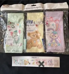 ディズニーリゾート ダッフィー＆フレンズ きんちゃく 3枚セット