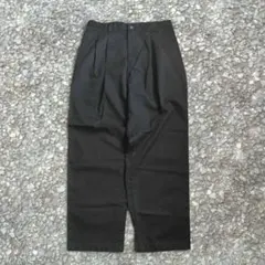 80s〜 ワイド ブラック バーズアイ スラックス ビンテージ ロケット