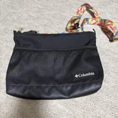Columbia コロンビア サコッシュ 黒 カラフルストラップ