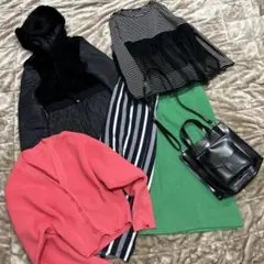 レディース服コーデ売りまとめ売り　6点　秋冬服大人カジュアル　コート　アウター入