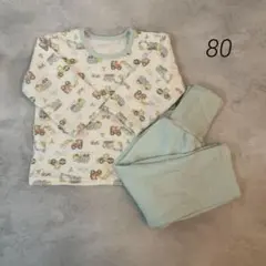 A*様 ベビーキルトパジャマ 腹巻付き 80 はたらくくるま