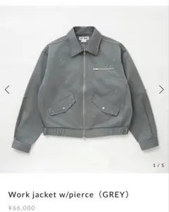 TTT MSW Work jacket w/pierce（GREY）L TTT MSW Work Jacket Grey