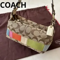 COACH シグネチャー パッチワーク アクセサリーポーチ ミニバッグ y2k